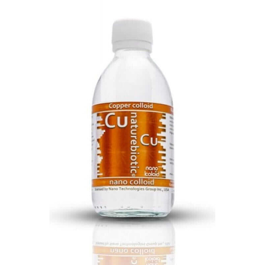 Colloidal copper 50 PPM 250 ml in a glass bottle