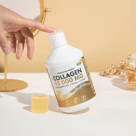 Colágeno Hidrolizado Líquido Tipo 1 y 3 15 000 Mg + Ácido Hialurónico 50 mg + Retinol 800 mcg, 500 ml, Swedish Nutra