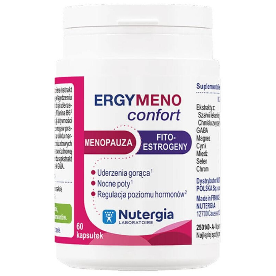 Ergymeno confort Nutergia + phytoestrogènes ménopause 60 gélules