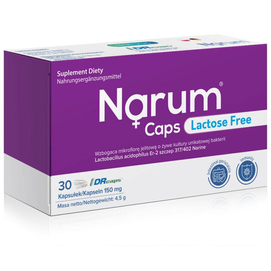 Narum Caps fără lactoză 150 mg | 30 capsule