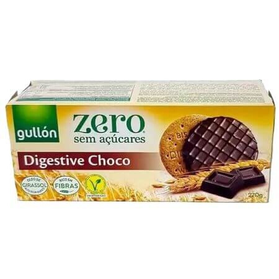 Biscotti digestive ricoperti di cioccolato fondente Zero, 270 g, Gullon
