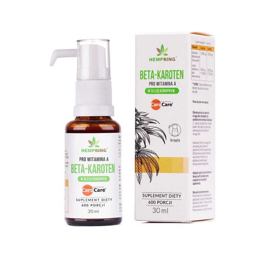 Bètacaroteen druppels in BIO hennepolie 30 ml HempKing