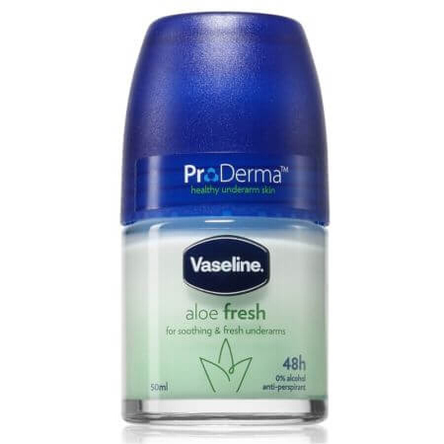 Déodorant roll-on anti-transpirant 48h Pro Derma Aloe Fresh, 50 ml, Vaseline