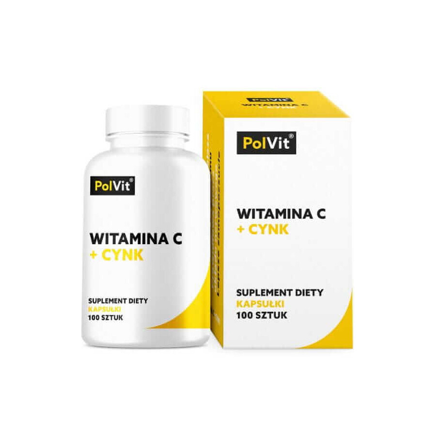 Vitamin C 1000 mg and Zinc 15 mg 100 capsules PolVit