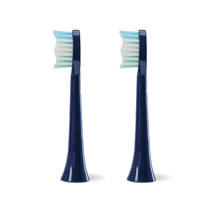 Oromed ORO-SONIC X PRO navy blue sonic toothbrush tips, 2 pieces.