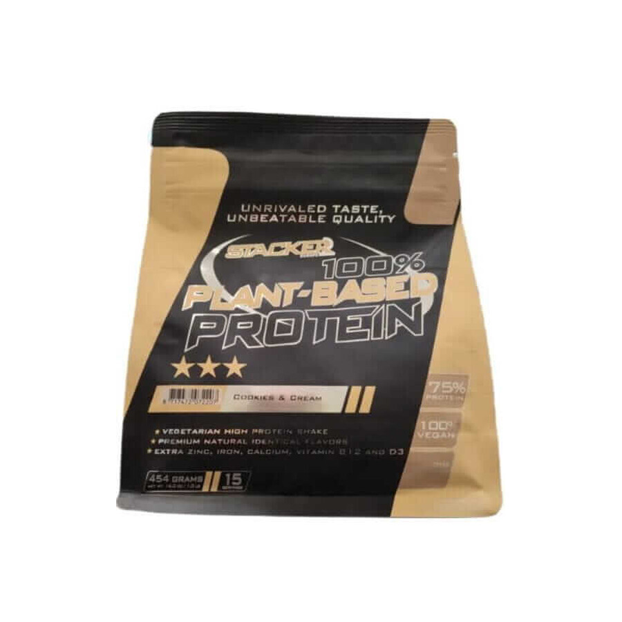 100% plantaardig eiwit - Cookies & Cream - 454 g Stacker2 Europe