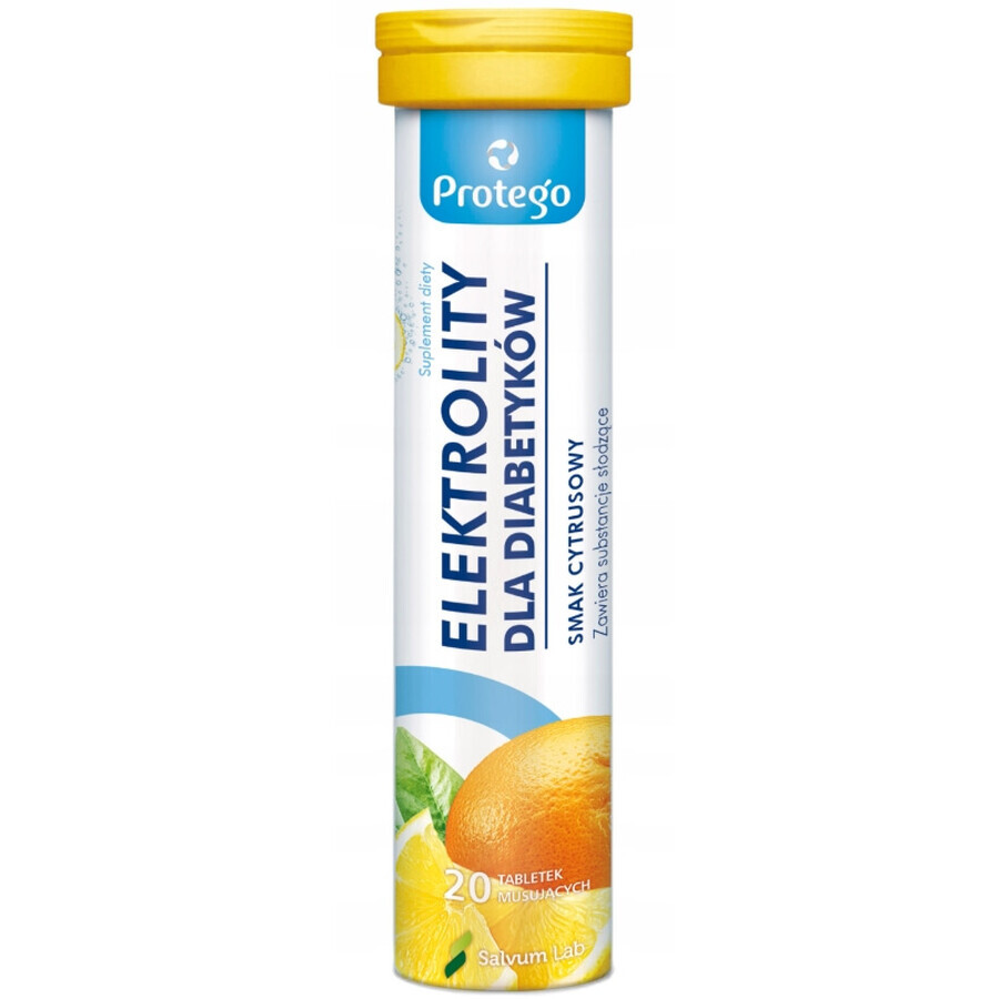 Protego Elektrolity dla Diabetyków, 20 comprimidos efervescentes