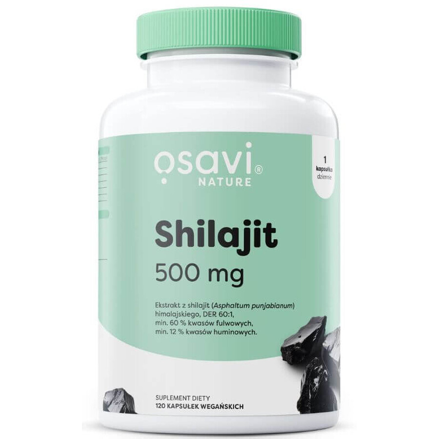 Shilajit del Himalaya Mumio 500 mg 120 cápsulas Osavi