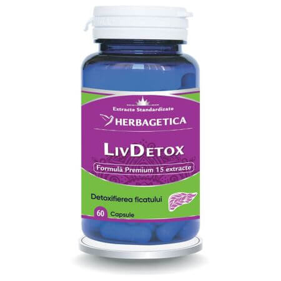Livdetox, 60 capsule, Herbagetica