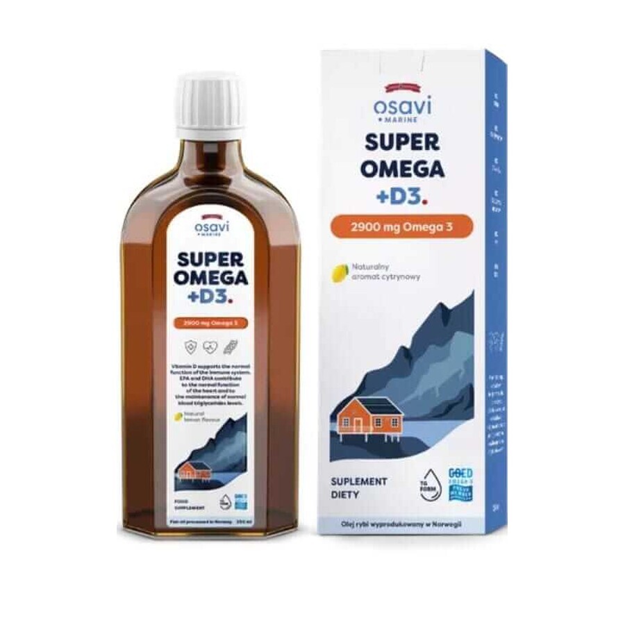 Osavi Super Omega + D3, 2900 mg (Marine) 250 ml
