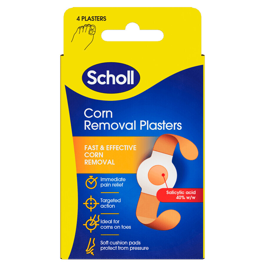 Pflaster zum Entfernen der Schiene, 4 Stück, Scholl