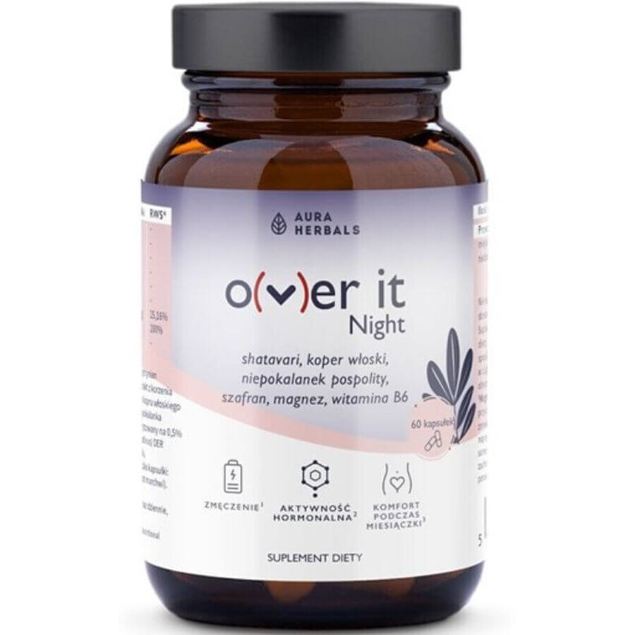 Over It Night - comfort during menstruation - 60 capsules - Aura Herbals