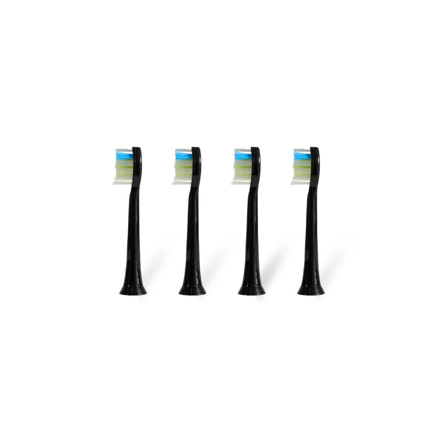 Oromed ORO-SONIC PROFESSIONAL Schallzahnbürstenaufsätze schwarz, 4 Stück