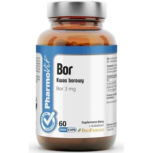 Boro Ácido bórico 3 mg 60 cápsulas Pharmovit Clean Label