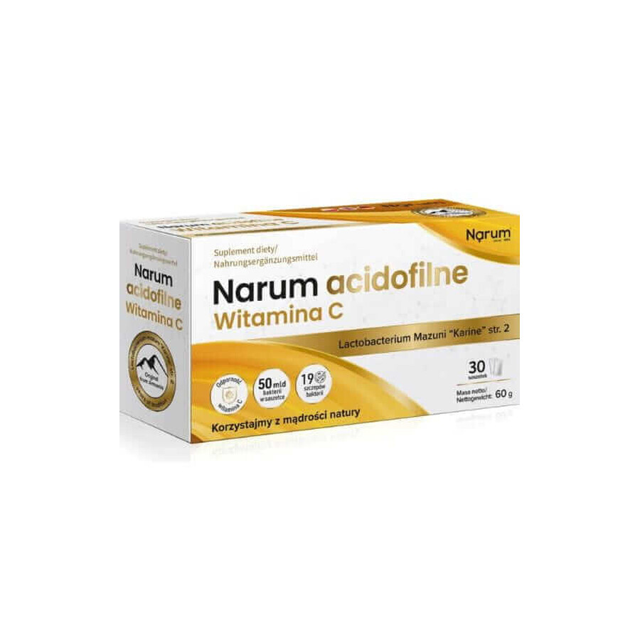 Narum Acidophilne Vitamina C 1000 mg, 30 sobres