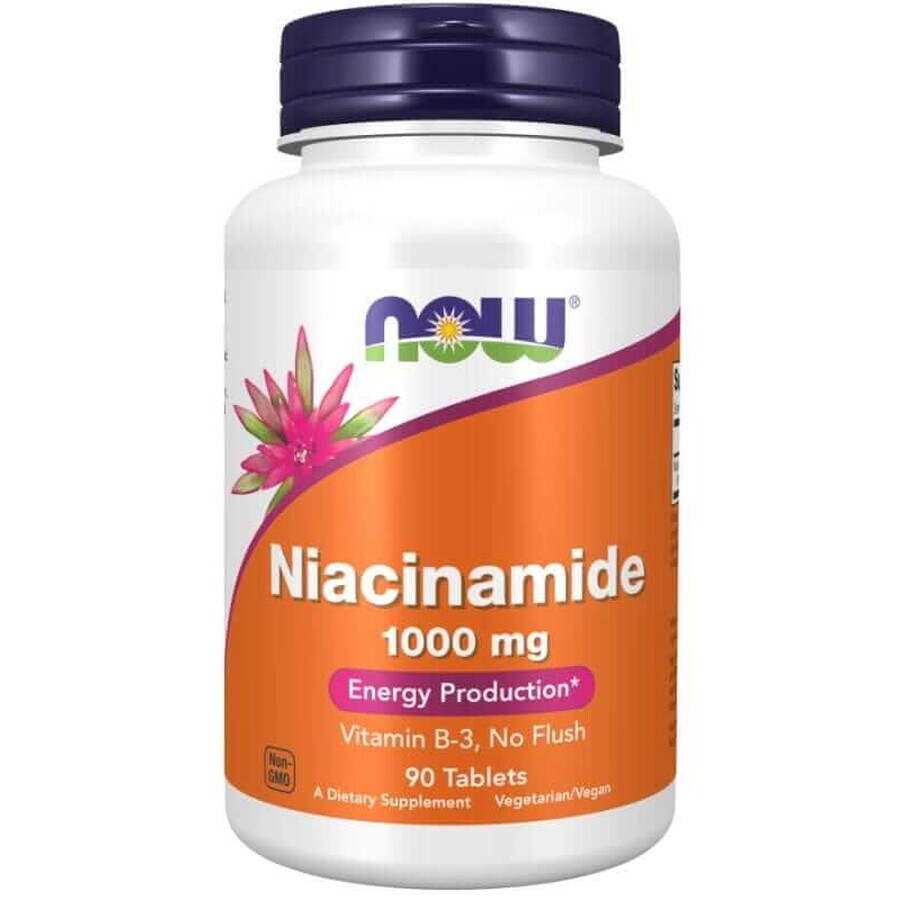 Niacinamide 1000 mg, 90 comprimés NOW Foods