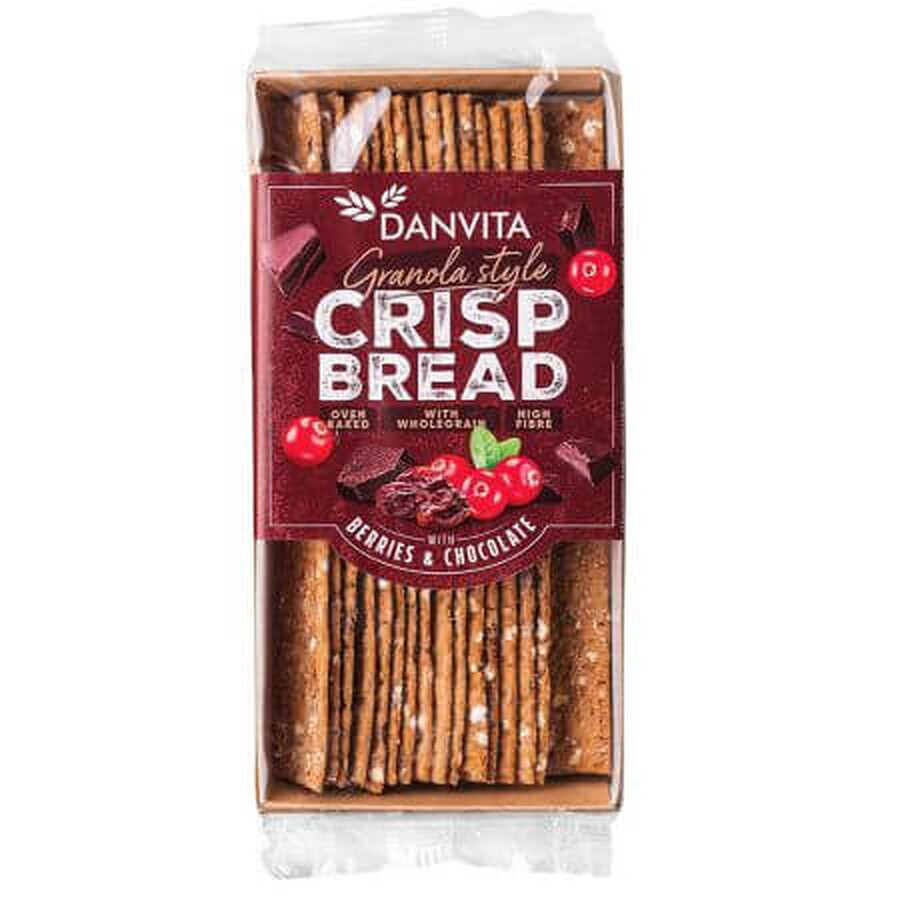 Crunchy bread with berries and chocolate, 130 g, Danvita