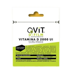 Film buccal avec vitamine D 2000UI D-film, 30 pièces, Qvit