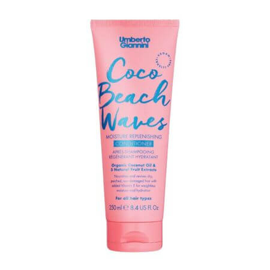 Hydraterende conditioner voor zachte krullen Coco Beach, 250 ml, Umberto Gianinni