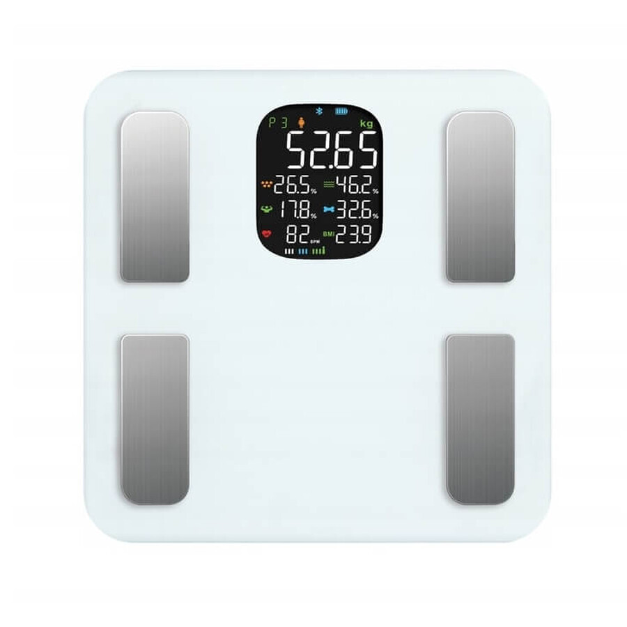 Badkamerweegschaal ORO-BLUETOOTH H SMART WIT