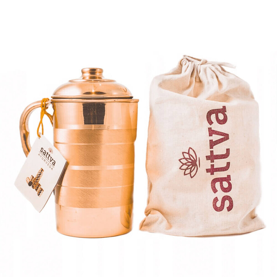 Sattva Striped copper jug, 1950 ml