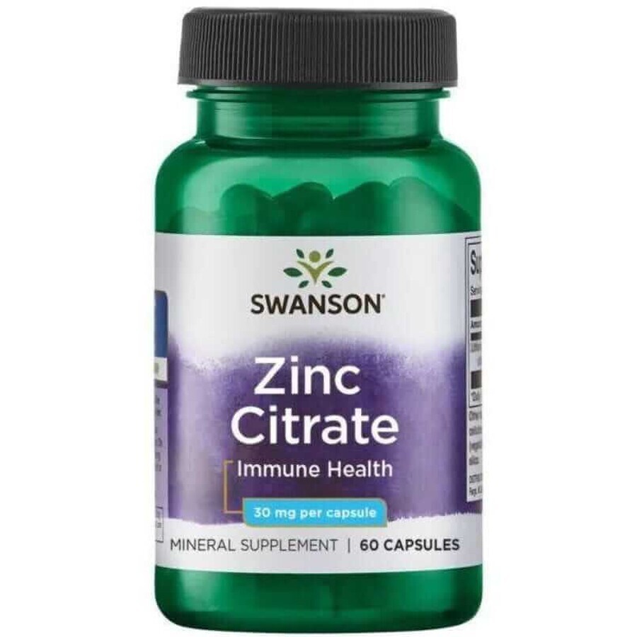 Citrat de zinc - Citrat de zinc - 30mg - 60 capsule Swanson