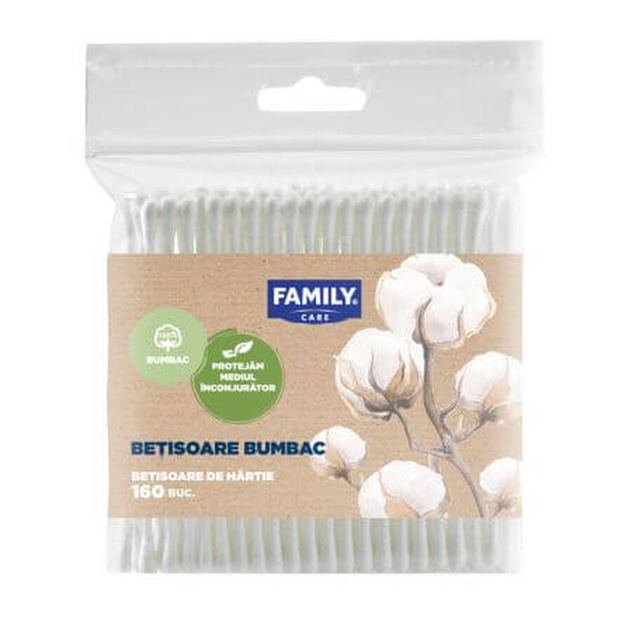 Katoenen eetstokjes, 160 stuks, Family Care