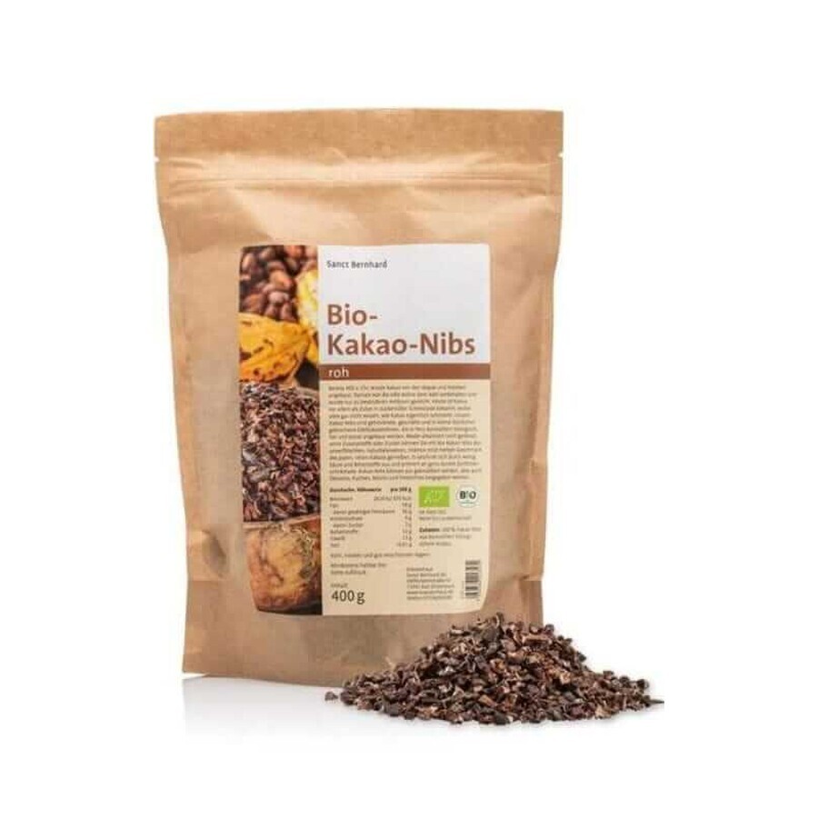 Cacao cru bio 400 g - fèves concassées Sanct Bernhard