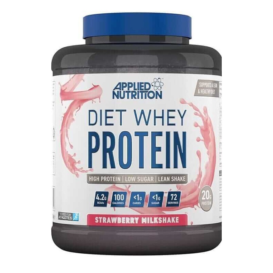 Diet Whey Strawberry Milkshake proteine din zer 1800 g Applied Nutrition