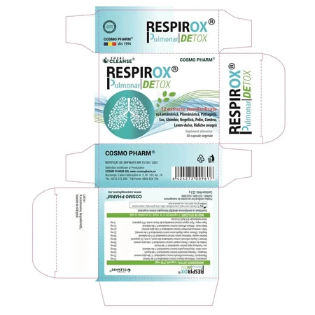 Respirox Pulmonary Detox Total Cleanse, 4x30 capsules, Cosmo Pharm