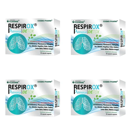 Respirox Pulmonary Detox Total Cleanse, 4x30 capsules, Cosmo Pharm