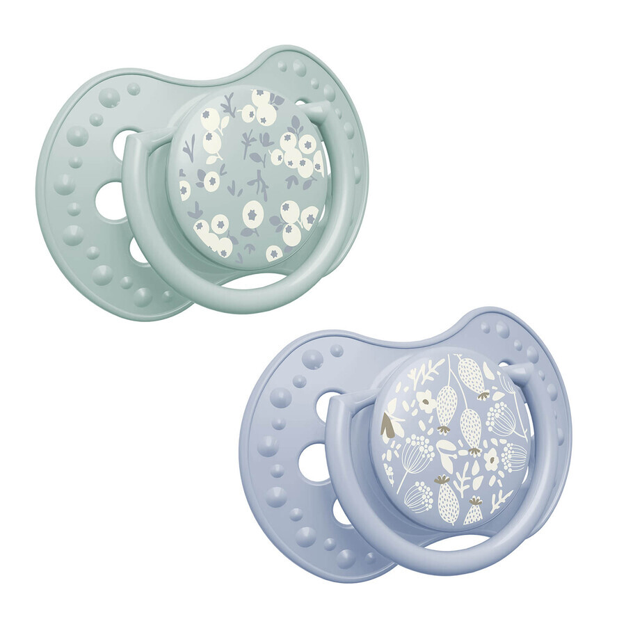 Lovi, pacifier, silicone, dynamic, Blossom Boy, 0-6 months, 2 pieces