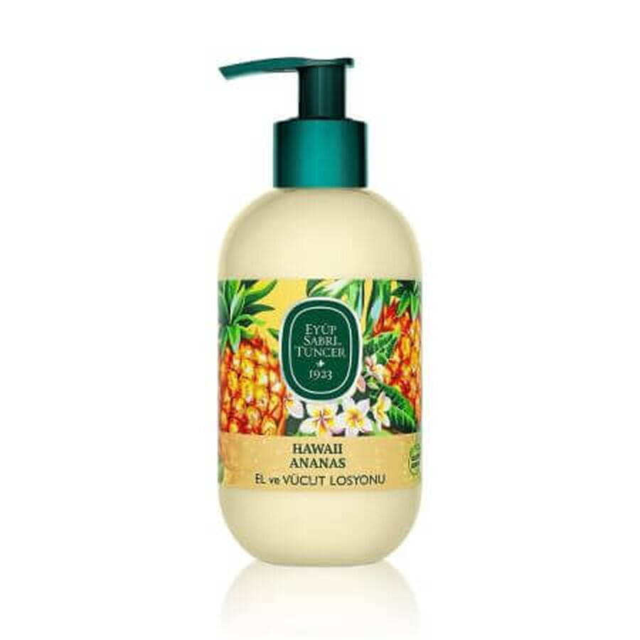 Loción para manos y cuerpo con aceite de oliva, Hawaii Pineapple, 280 ml, Eyup Sabri Tuncer