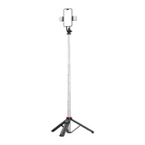 Palo selfie WC13YDS trípode telescópico de 1,3 m con doble luz y soporte para teléfono - negro