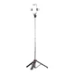 Selfie stick WC13YDS telescopisch statief 1,3 m met dubbel licht en telefoonhouder - zwart