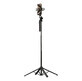 Selfie stick WH181D-Y1S telescopic 1.75m aluminum alloy tripod with dual light and phone holder - black