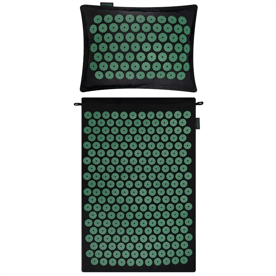 Spokey Akumat, acupressure mat, with cushion, black