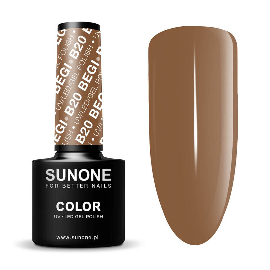 Sunone UV/LED Gel Polish Color Hybrid Varnish B20 Begi, 5 ml.