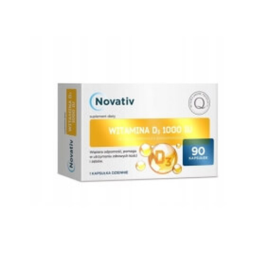 Novativ Vitamina D3 1000 UI, 90 capsule