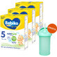 Bebiko Junior 5 Nutriflor Expert set, nutritious milk-based formula, for preschooler, 3 x 600 g + Boon, Swig straw bottle, 265 ml free of charge
