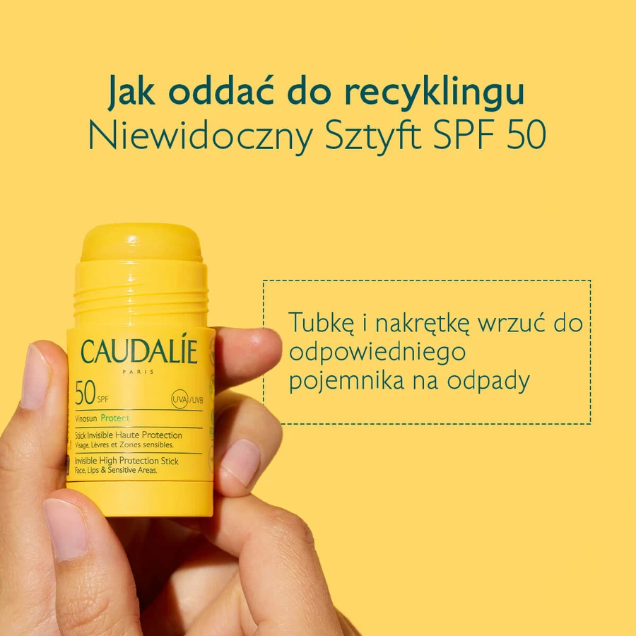 Caudalie Vinosun Protect, unsichtbarer Hochschutz-Stift, SPF 50, 15 g + unsichtbare, leichte, sehr hoch schützende Creme, SPF 50+, 20 ml gratis