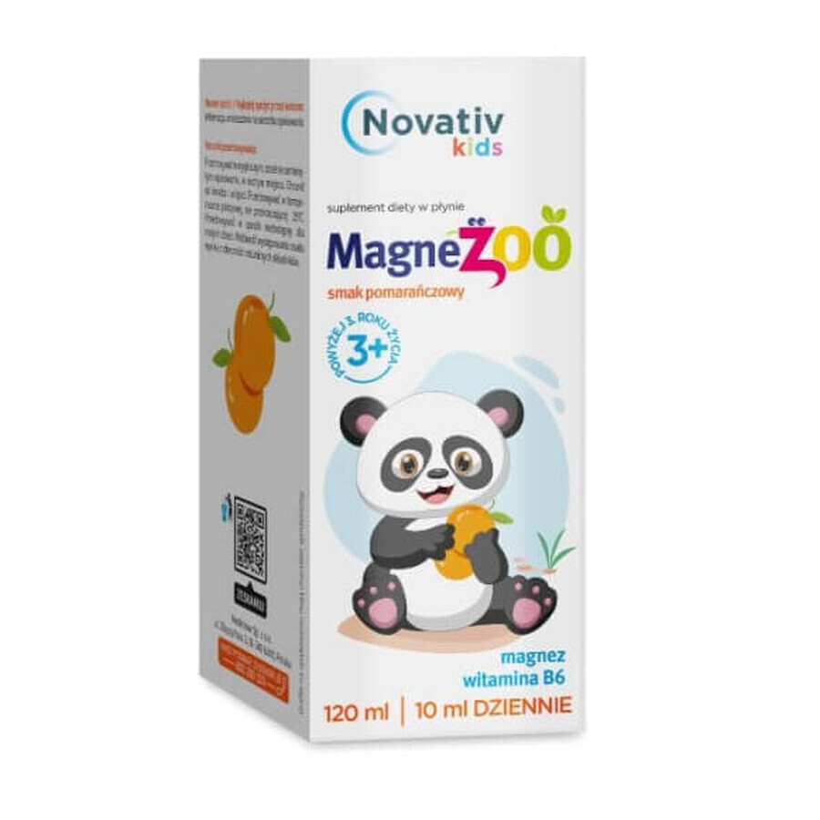 Novativ Kids MagneZoo Orange-flavored liquid, 120 ml