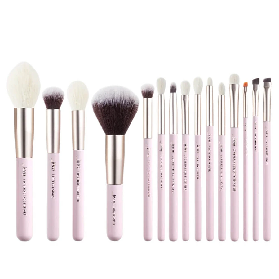 Jessup Mua Blushing Bride Set de pinceaux de maquillage T292, 15 pièces