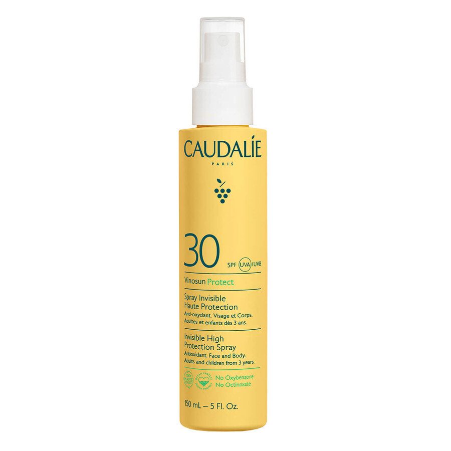 Caudalie Vinosun Protect, invisible high protection spray, SPF 30, 150 ml + invisible, light, very high protection cream, SPF 50+, 20 ml free of charge