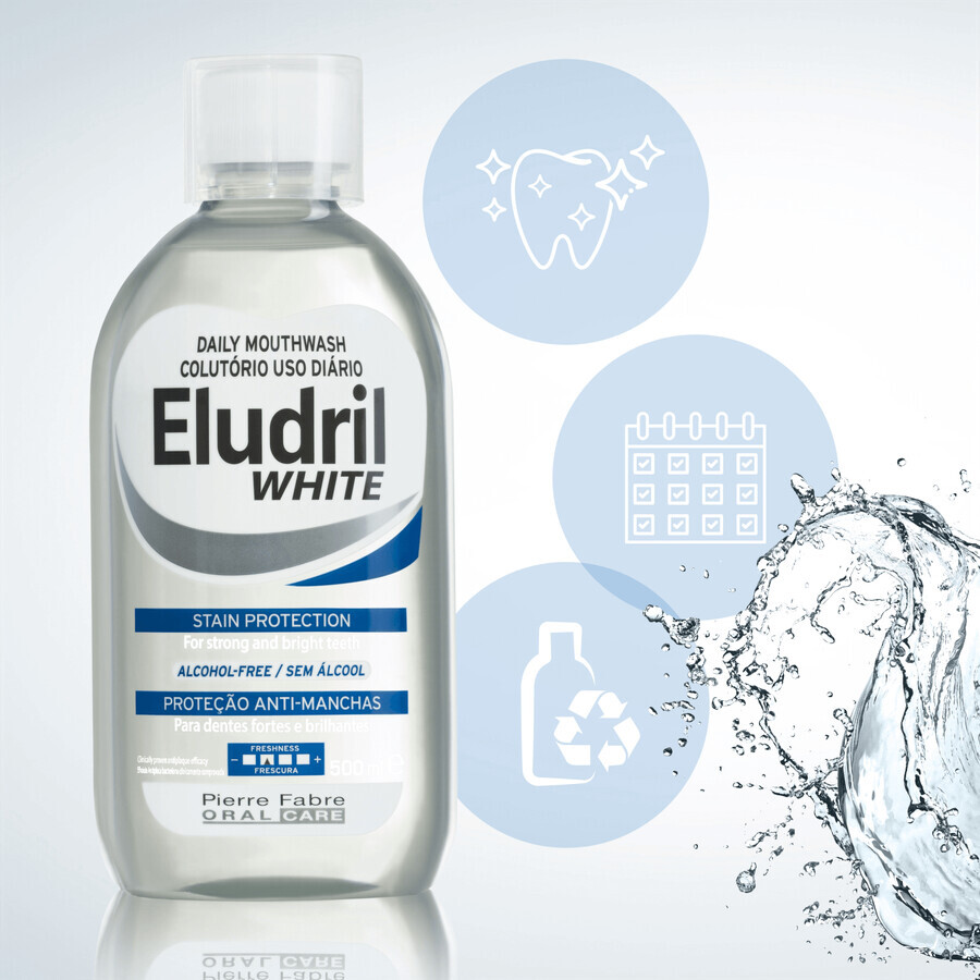 Set Eludril White, bain de bouche, 2 x 500 ml