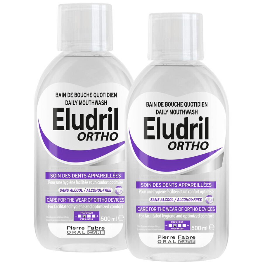 Set Eludril Ortho, bain de bouche, 2 x 500 ml