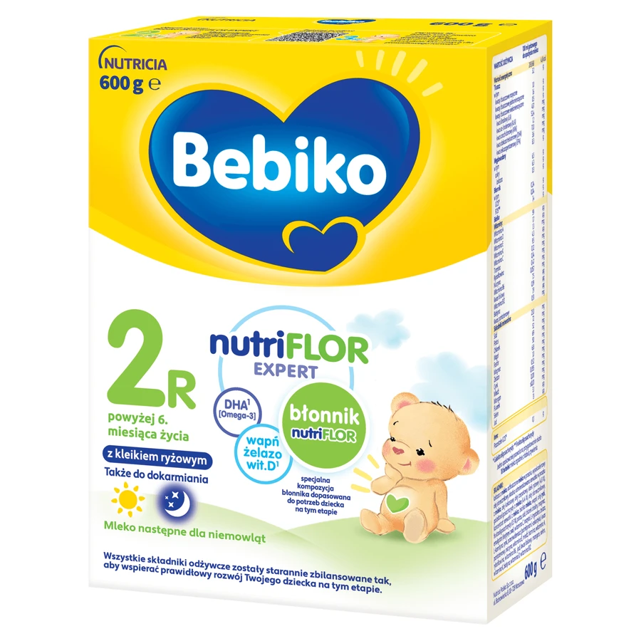 Set Bebiko 2R Nutriflor Expert, rijstpap opvolgmelk, vanaf 6 maanden, 3 x 600 g + Boon, Swig rietjesfles, 265 ml gratis