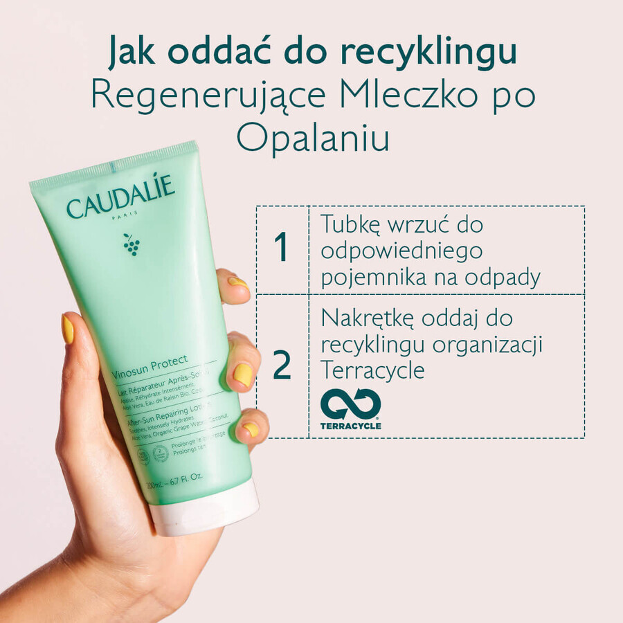 Caudalie Vinosun Protect, latte doposole rigenerante, 200 ml + crema invisibile, leggera, ad altissima protezione, SPF 50+, 20 ml in omaggio