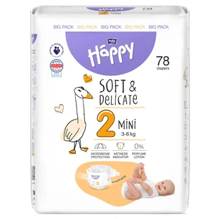 Bella Baby Happy, luiers, maat 2 Mini, 3-6 kg, 78 stuks