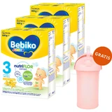Set Bebiko Junior 3 Nutriflor Expert, nährstoffreiche Milchnahrung, ab 1 Jahr, Vanillegeschmack, 3 x 600 g + Boon, Swig Strohhalm-Bidon, 265 ml gratis